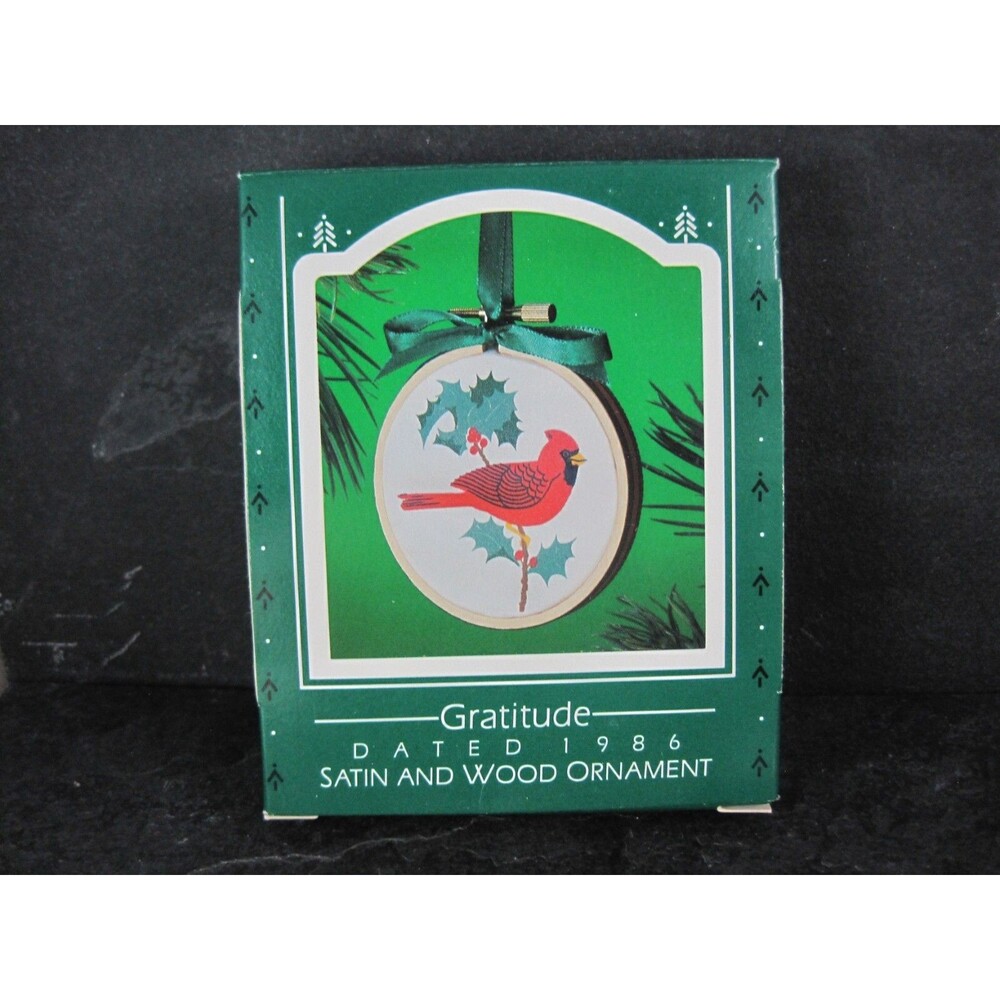 Vintage 1986 Hallmark Keepsake Christmas Ornament Cardinal Gratitude NIB
